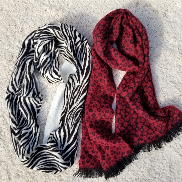 Accessories - Animal print scarf duo zebra and leopard